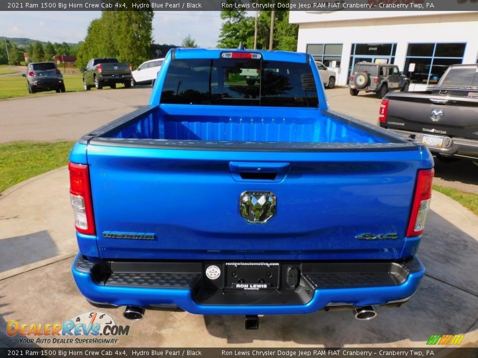 2021 Ram 1500 Big Horn Crew Cab 4x4 Hydro Blue Pearl / Black Photo #6