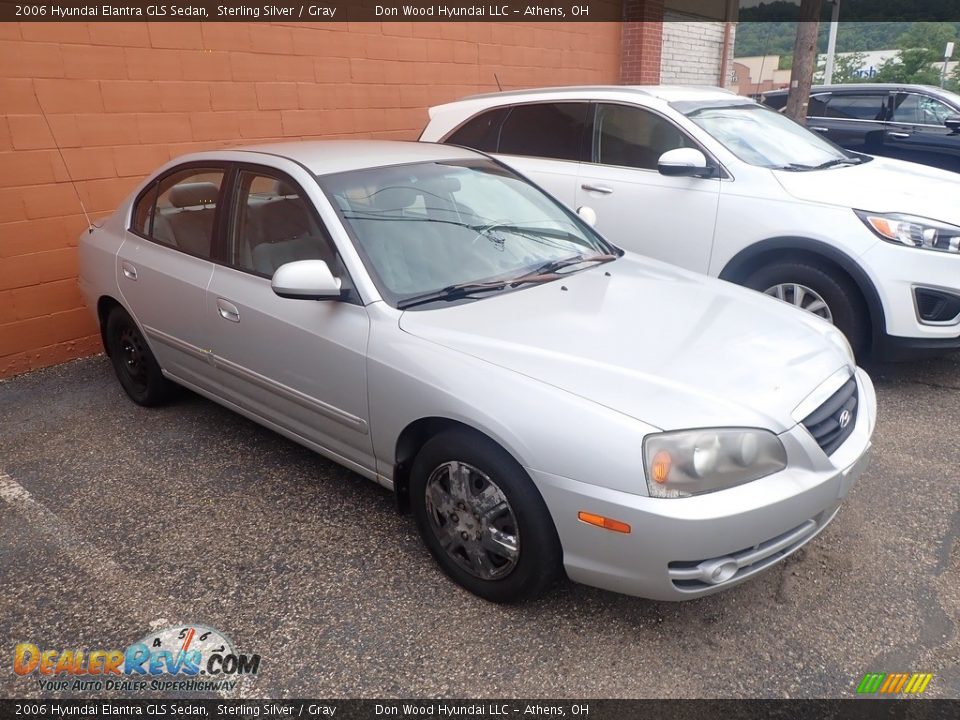 2006 Hyundai Elantra GLS Sedan Sterling Silver / Gray Photo #2