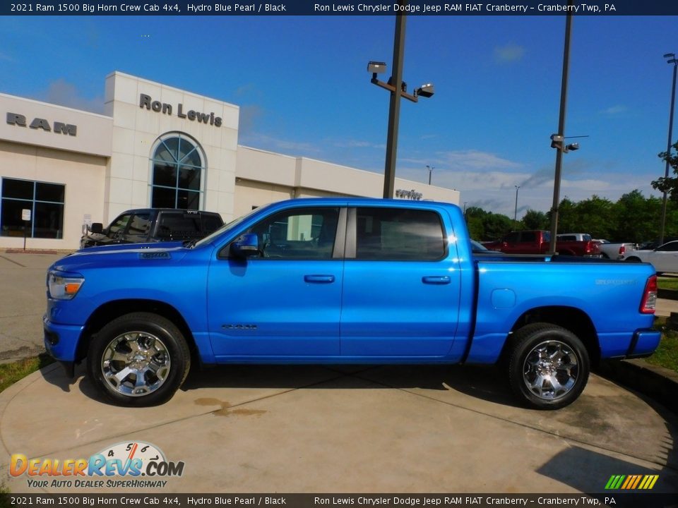 2021 Ram 1500 Big Horn Crew Cab 4x4 Hydro Blue Pearl / Black Photo #9