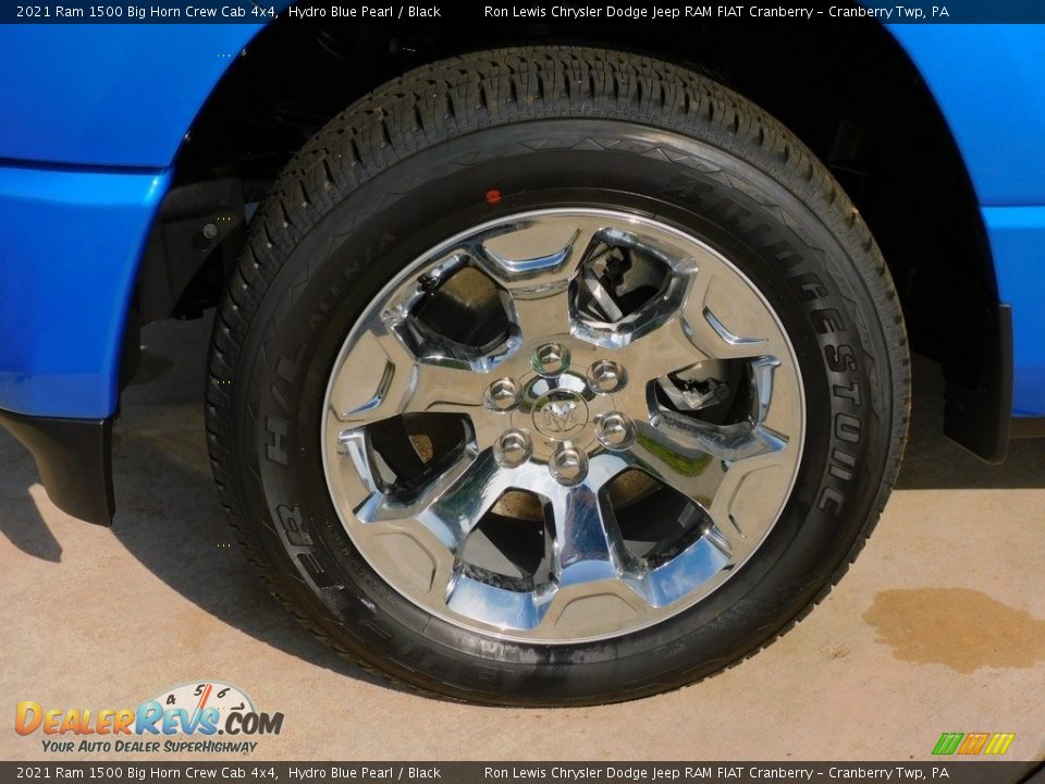 2021 Ram 1500 Big Horn Crew Cab 4x4 Hydro Blue Pearl / Black Photo #10