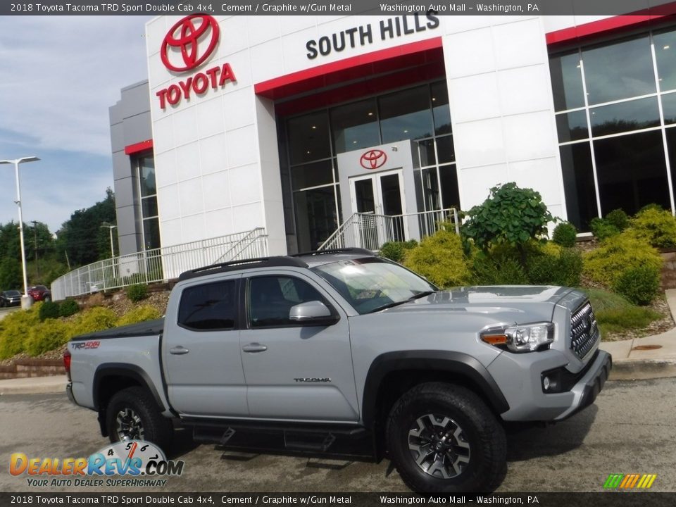 2018 Toyota Tacoma TRD Sport Double Cab 4x4 Cement / Graphite w/Gun Metal Photo #2