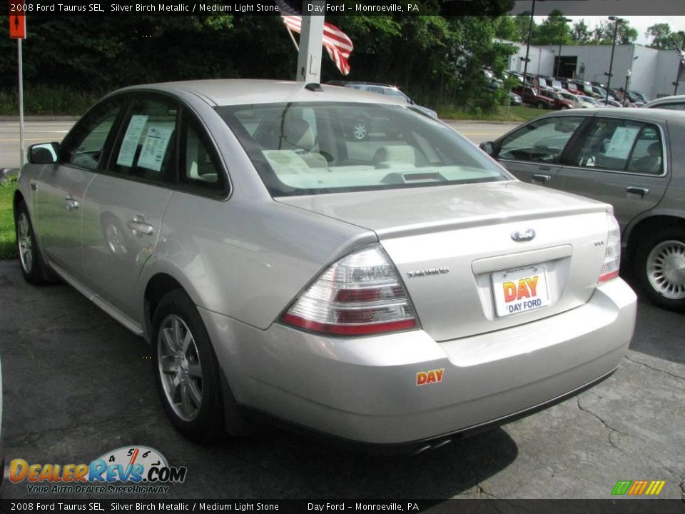 2008 Ford Taurus SEL Silver Birch Metallic / Medium Light Stone Photo #6
