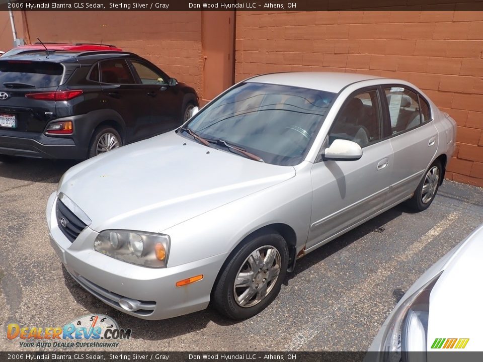 2006 Hyundai Elantra GLS Sedan Sterling Silver / Gray Photo #7