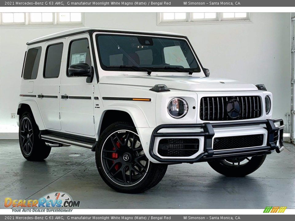 2021 Mercedes-Benz G 63 AMG G manufaktur Moonlight White Magno (Matte) / Bengal Red Photo #12