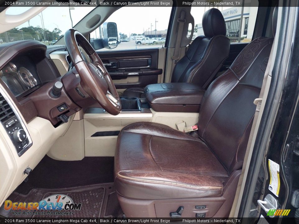 Front Seat of 2014 Ram 3500 Laramie Longhorn Mega Cab 4x4 Photo #10