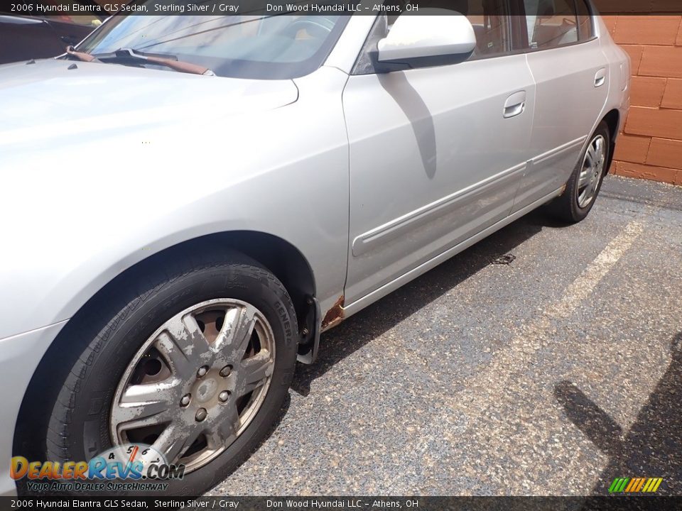 2006 Hyundai Elantra GLS Sedan Sterling Silver / Gray Photo #8