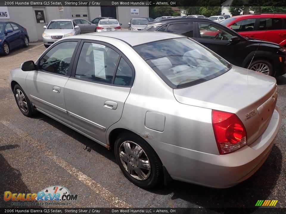 2006 Hyundai Elantra GLS Sedan Sterling Silver / Gray Photo #9