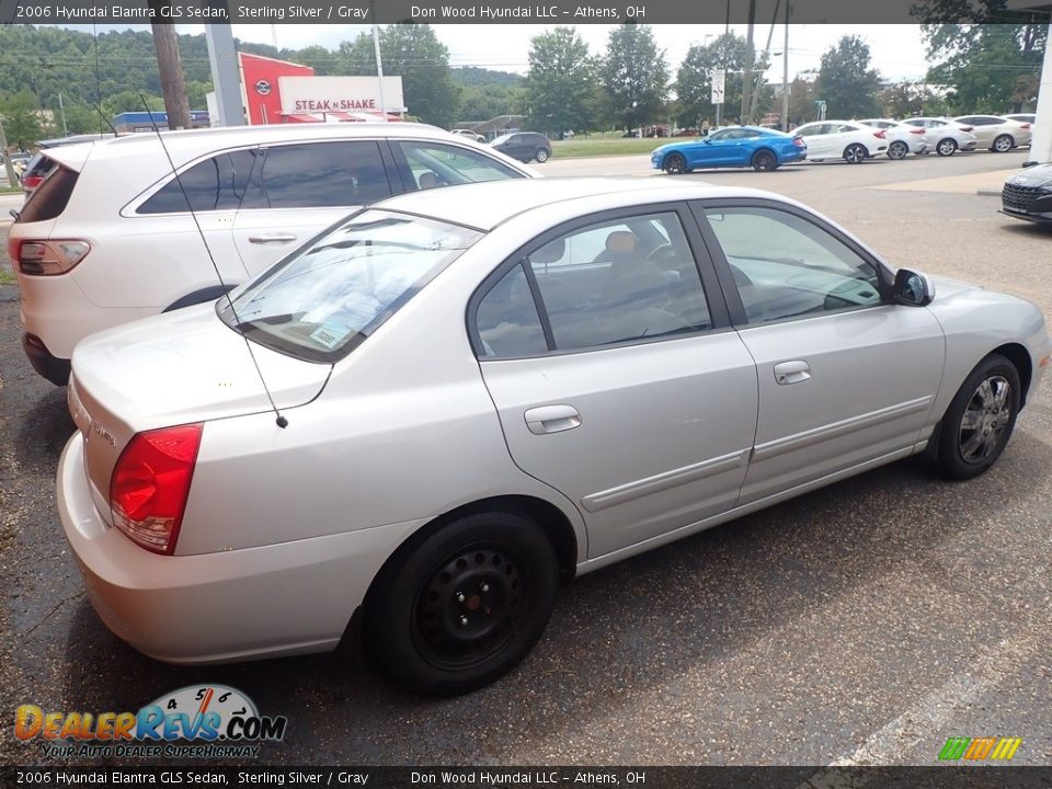 2006 Hyundai Elantra GLS Sedan Sterling Silver / Gray Photo #10