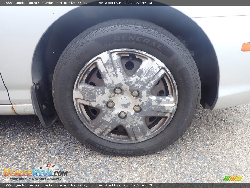 2006 Hyundai Elantra GLS Sedan Sterling Silver / Gray Photo #11