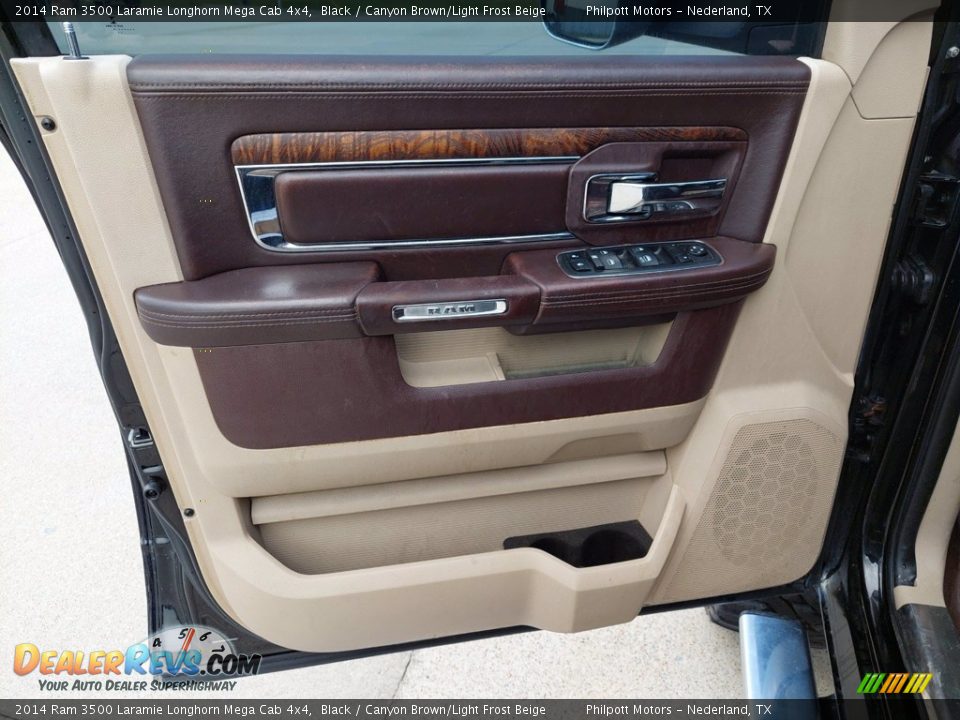 Door Panel of 2014 Ram 3500 Laramie Longhorn Mega Cab 4x4 Photo #13