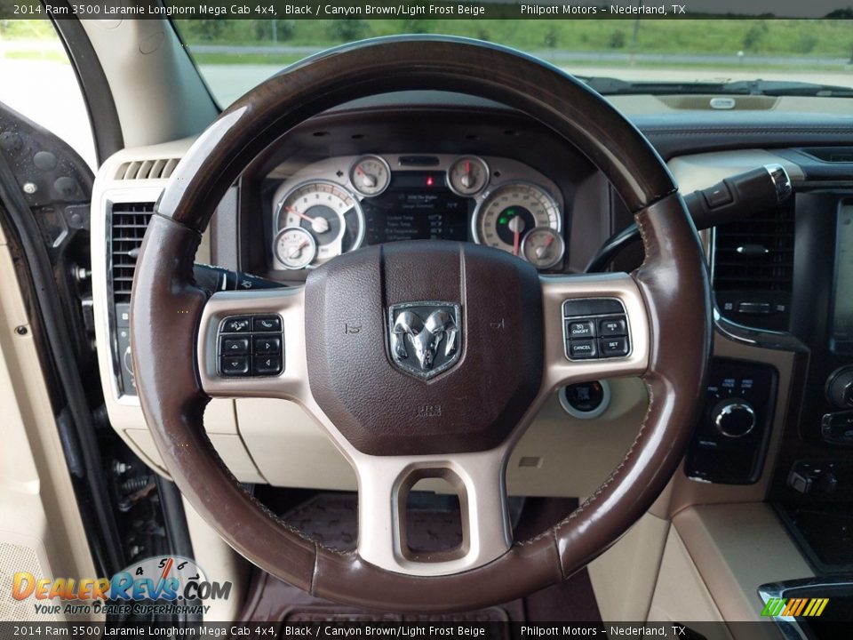 2014 Ram 3500 Laramie Longhorn Mega Cab 4x4 Steering Wheel Photo #15
