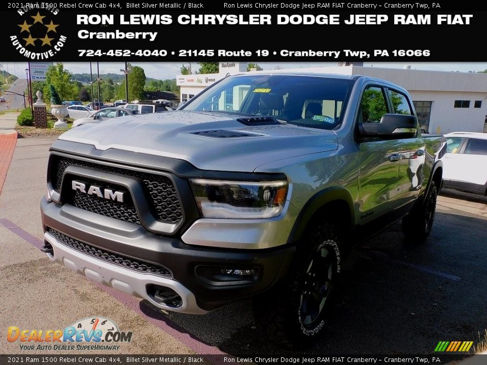 2021 Ram 1500 Rebel Crew Cab 4x4 Billet Silver Metallic / Black Photo #1