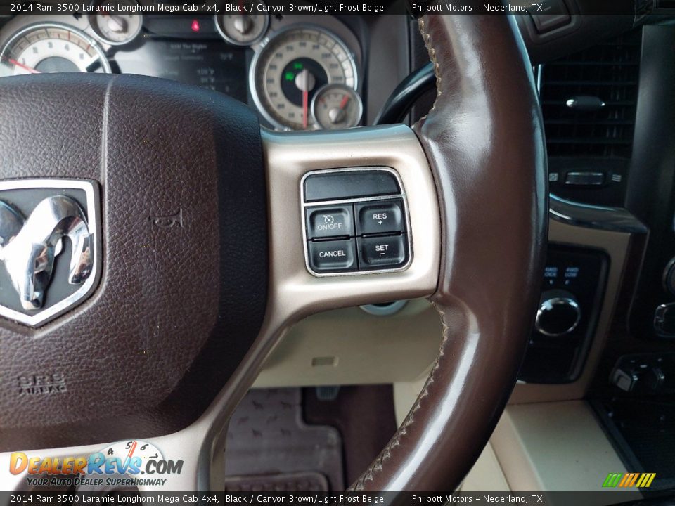 2014 Ram 3500 Laramie Longhorn Mega Cab 4x4 Steering Wheel Photo #17