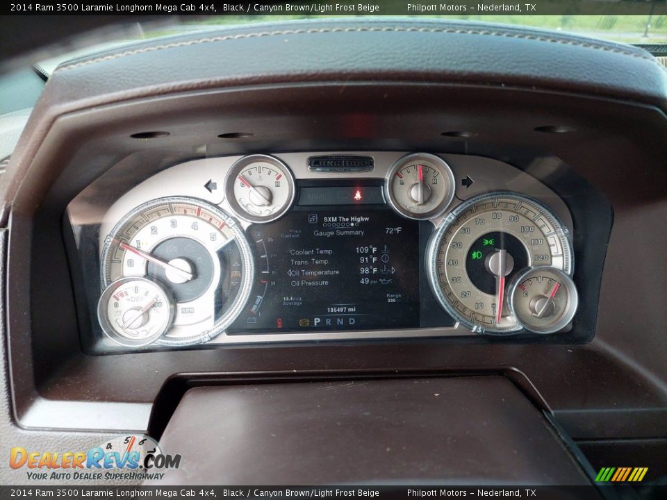 2014 Ram 3500 Laramie Longhorn Mega Cab 4x4 Gauges Photo #18