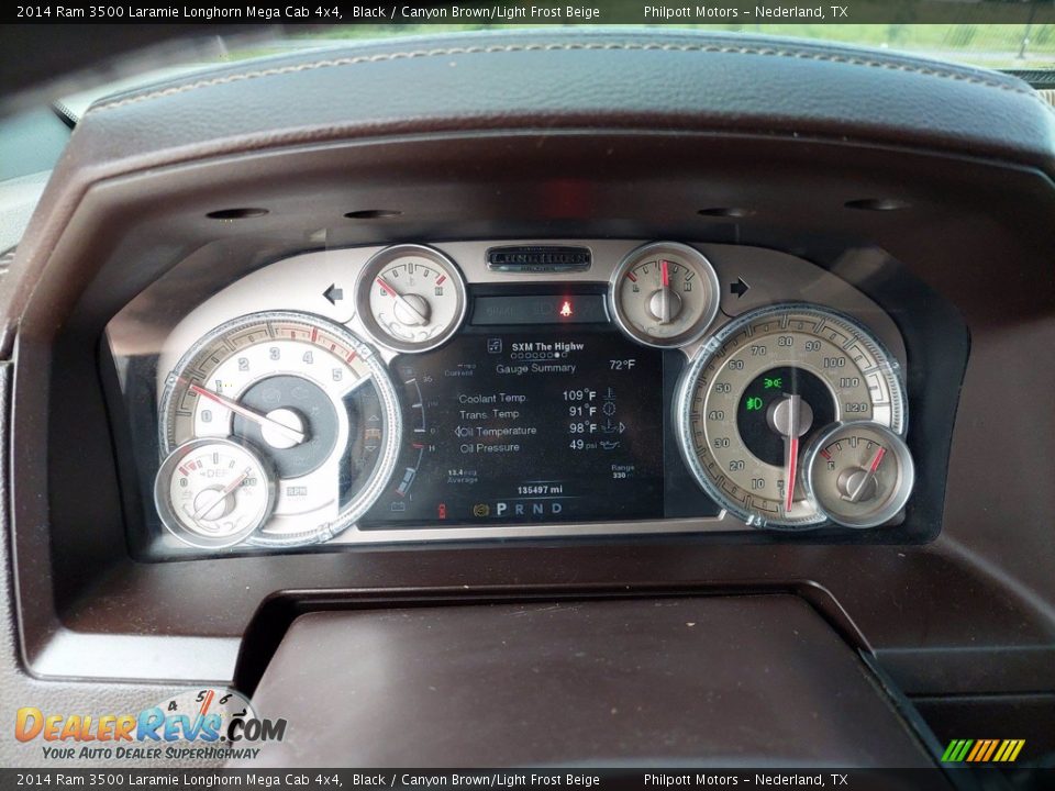 2014 Ram 3500 Laramie Longhorn Mega Cab 4x4 Gauges Photo #18