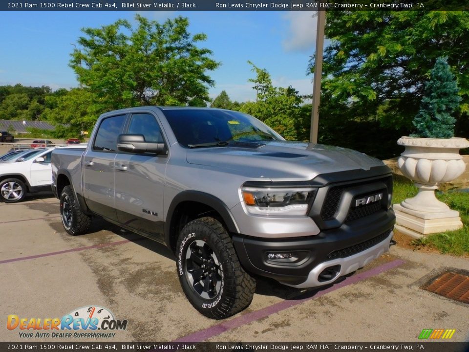 2021 Ram 1500 Rebel Crew Cab 4x4 Billet Silver Metallic / Black Photo #3