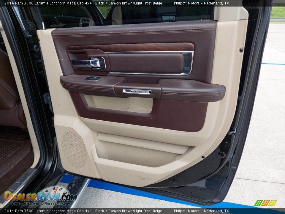 Door Panel of 2014 Ram 3500 Laramie Longhorn Mega Cab 4x4 Photo #28