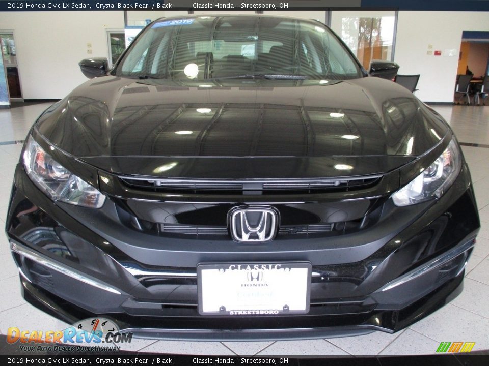 2019 Honda Civic LX Sedan Crystal Black Pearl / Black Photo #2