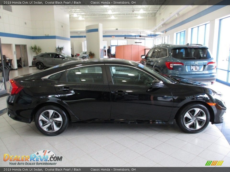 2019 Honda Civic LX Sedan Crystal Black Pearl / Black Photo #4