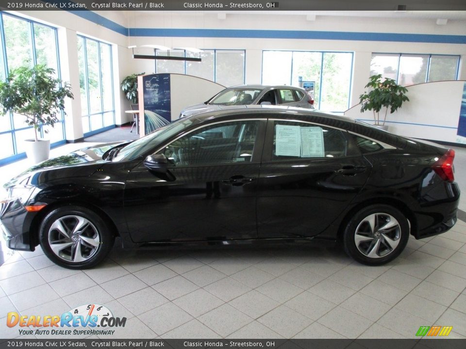 2019 Honda Civic LX Sedan Crystal Black Pearl / Black Photo #8