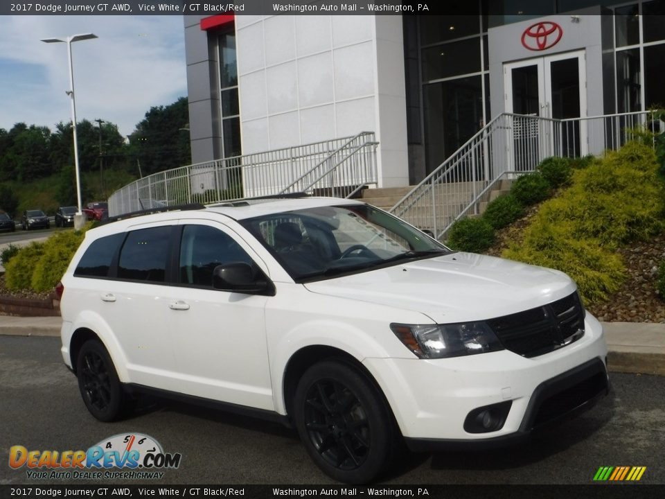 2017 Dodge Journey GT AWD Vice White / GT Black/Red Photo #1