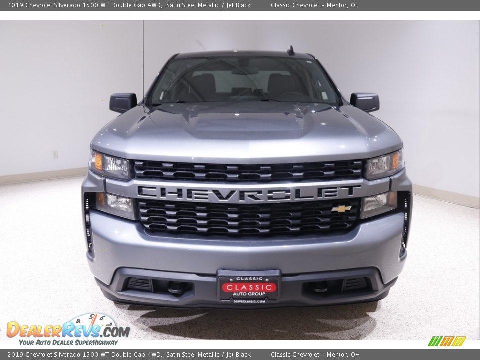 2019 Chevrolet Silverado 1500 WT Double Cab 4WD Satin Steel Metallic / Jet Black Photo #2