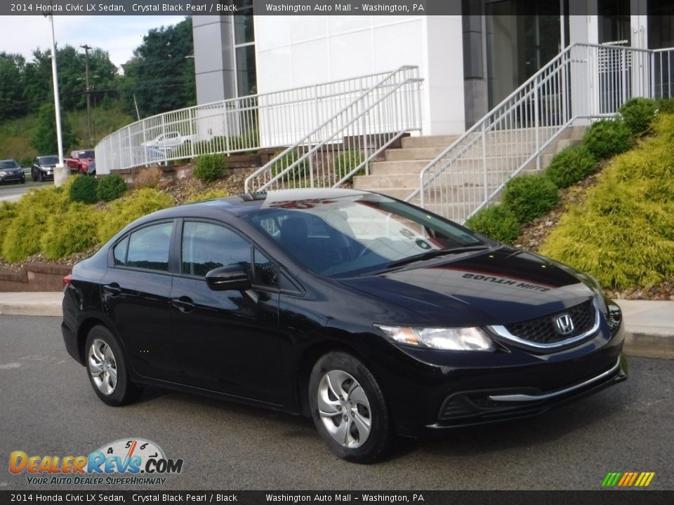 2014 Honda Civic LX Sedan Crystal Black Pearl / Black Photo #1