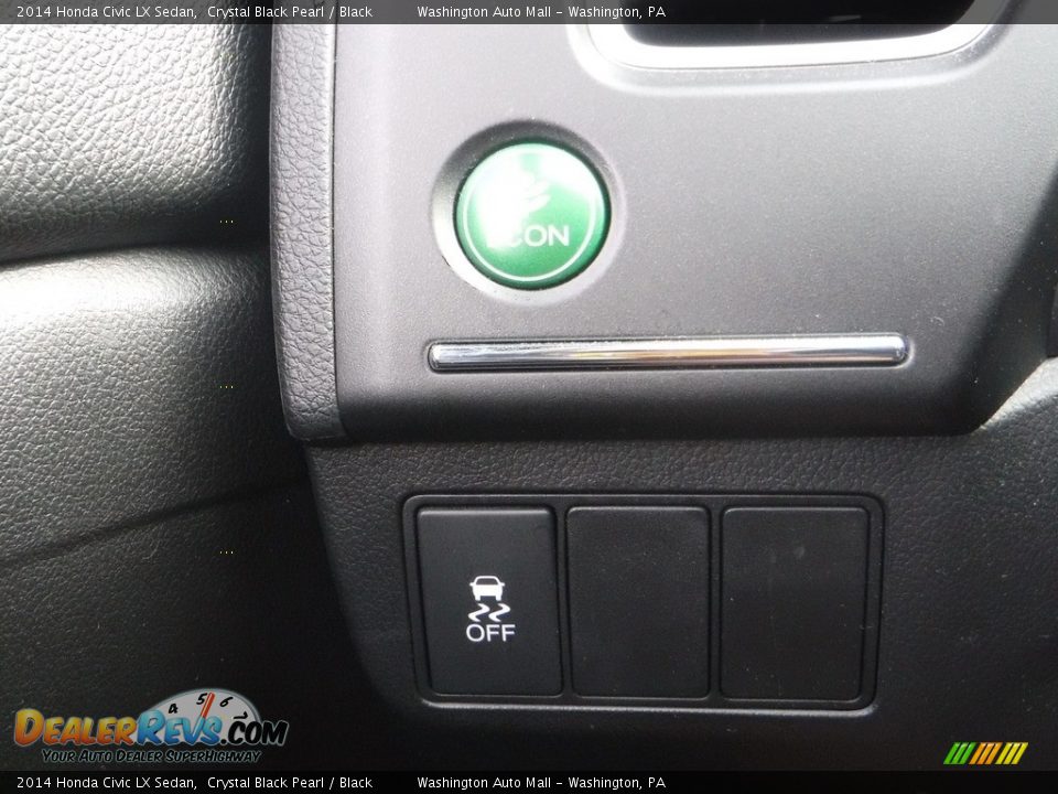 2014 Honda Civic LX Sedan Crystal Black Pearl / Black Photo #6