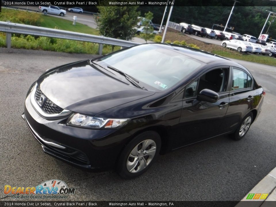 2014 Honda Civic LX Sedan Crystal Black Pearl / Black Photo #8