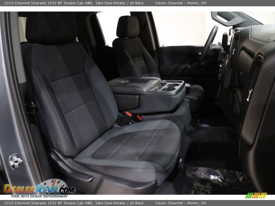 2019 Chevrolet Silverado 1500 WT Double Cab 4WD Satin Steel Metallic / Jet Black Photo #15