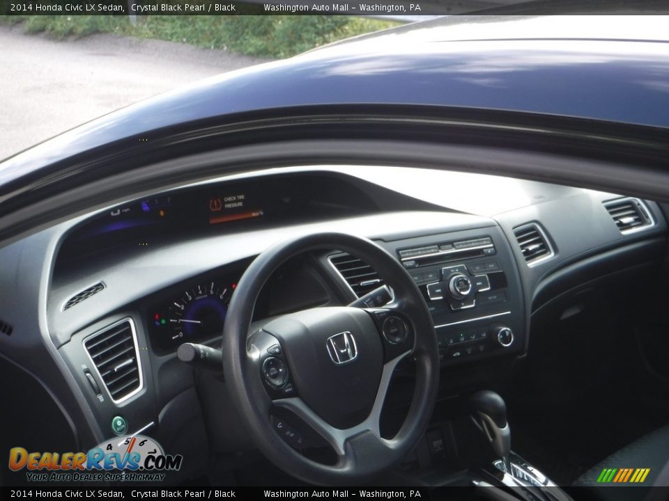 2014 Honda Civic LX Sedan Crystal Black Pearl / Black Photo #13