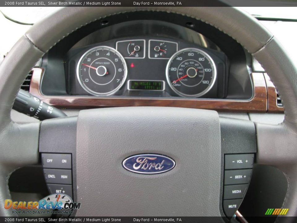 2008 Ford Taurus SEL Silver Birch Metallic / Medium Light Stone Photo #11
