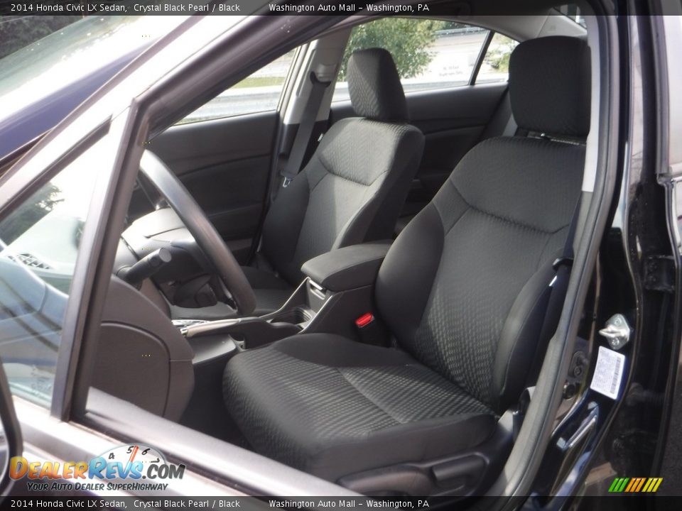 2014 Honda Civic LX Sedan Crystal Black Pearl / Black Photo #14