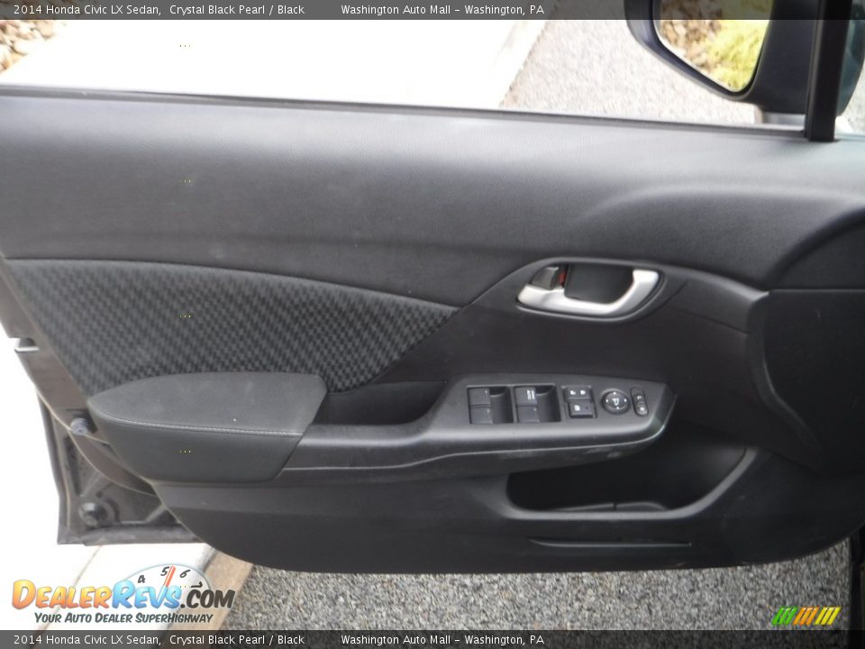 2014 Honda Civic LX Sedan Crystal Black Pearl / Black Photo #15