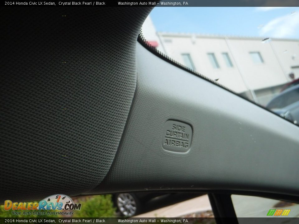 2014 Honda Civic LX Sedan Crystal Black Pearl / Black Photo #16