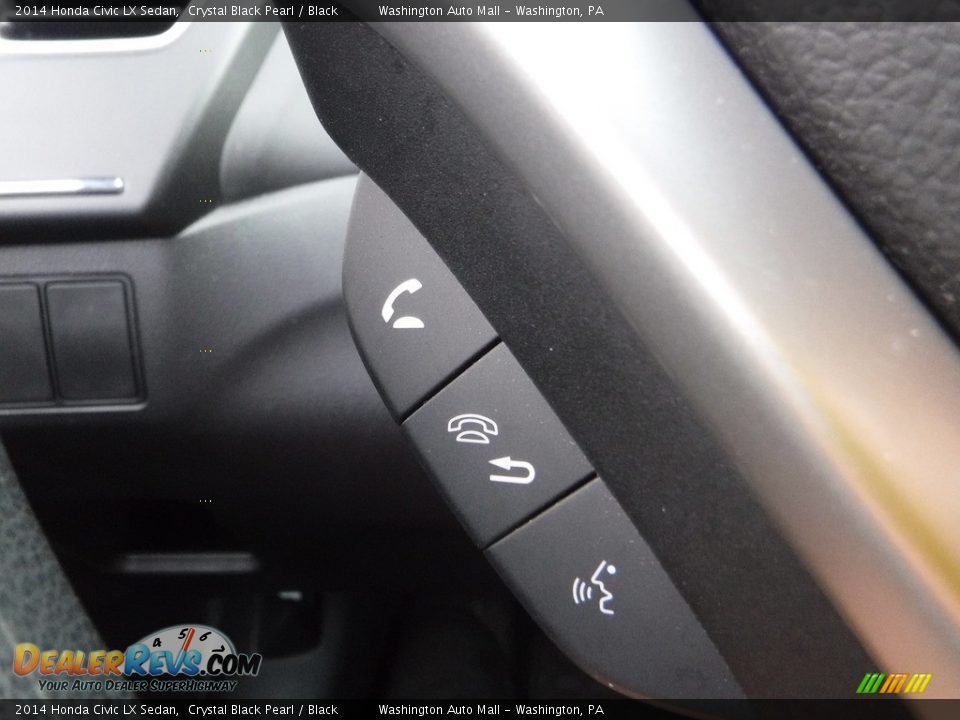 2014 Honda Civic LX Sedan Crystal Black Pearl / Black Photo #18