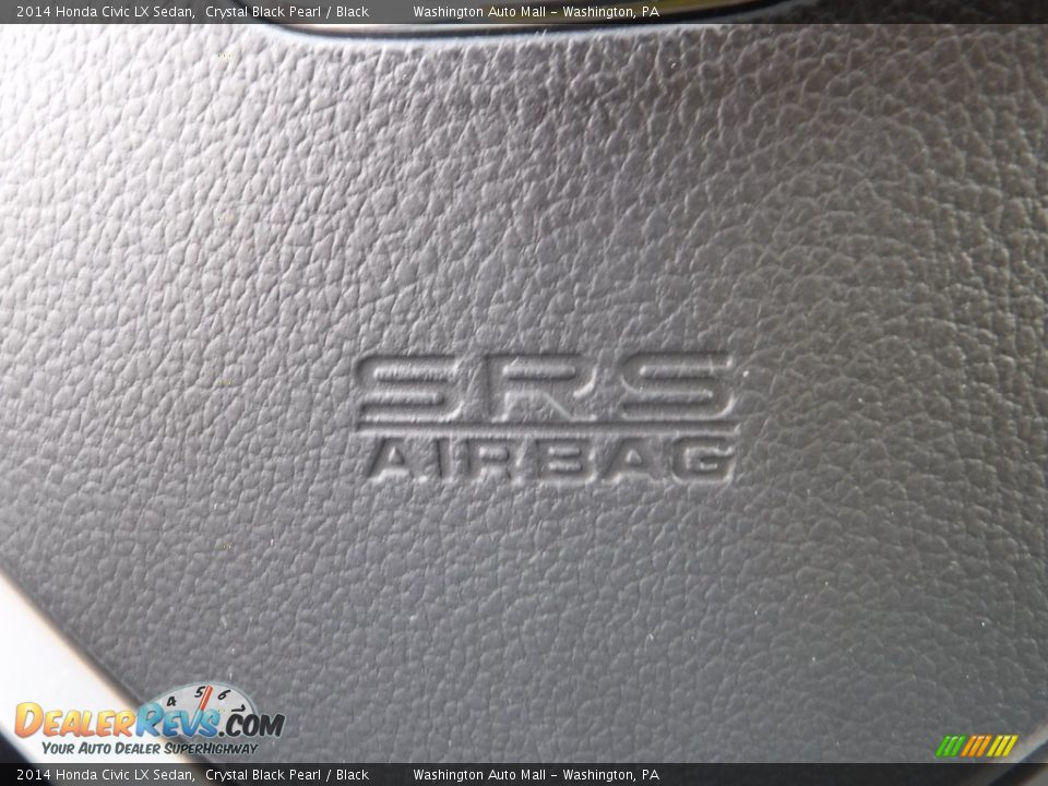 2014 Honda Civic LX Sedan Crystal Black Pearl / Black Photo #19