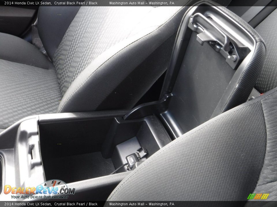 2014 Honda Civic LX Sedan Crystal Black Pearl / Black Photo #20