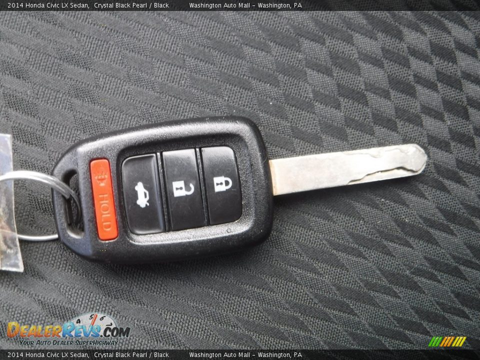 2014 Honda Civic LX Sedan Crystal Black Pearl / Black Photo #22