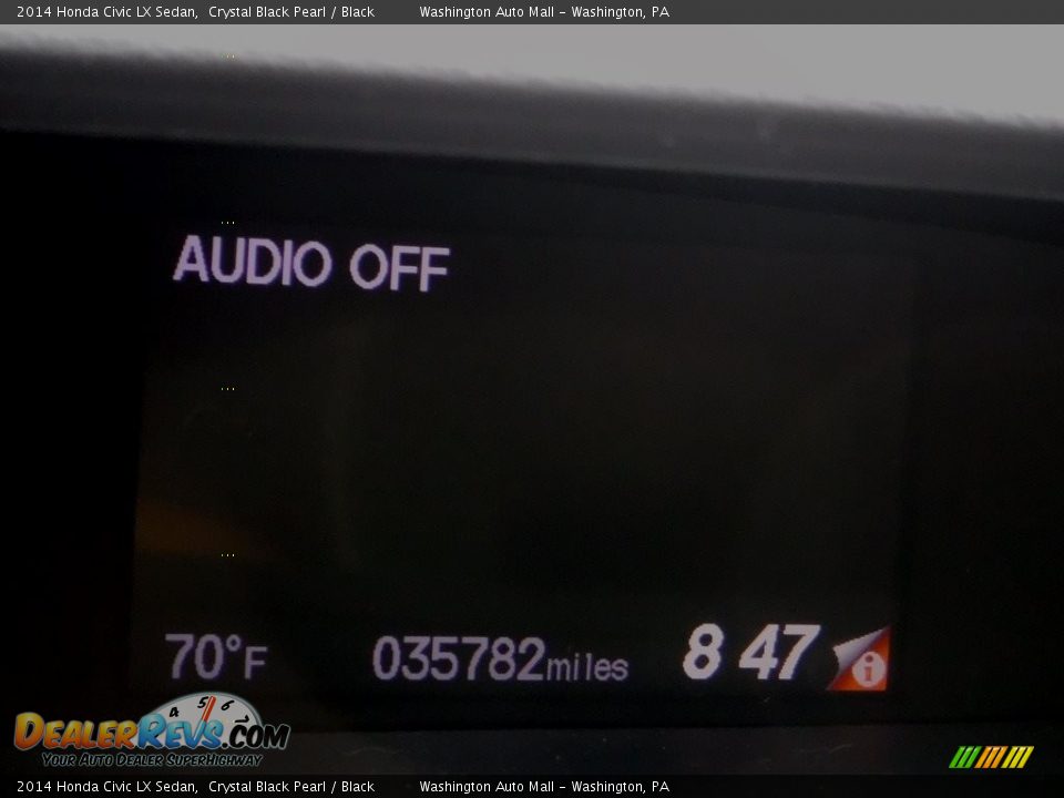 2014 Honda Civic LX Sedan Crystal Black Pearl / Black Photo #25