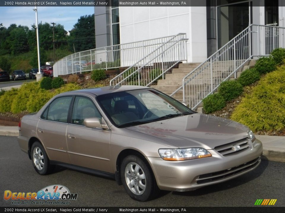 2002 Honda Accord LX Sedan Naples Gold Metallic / Ivory Photo #1