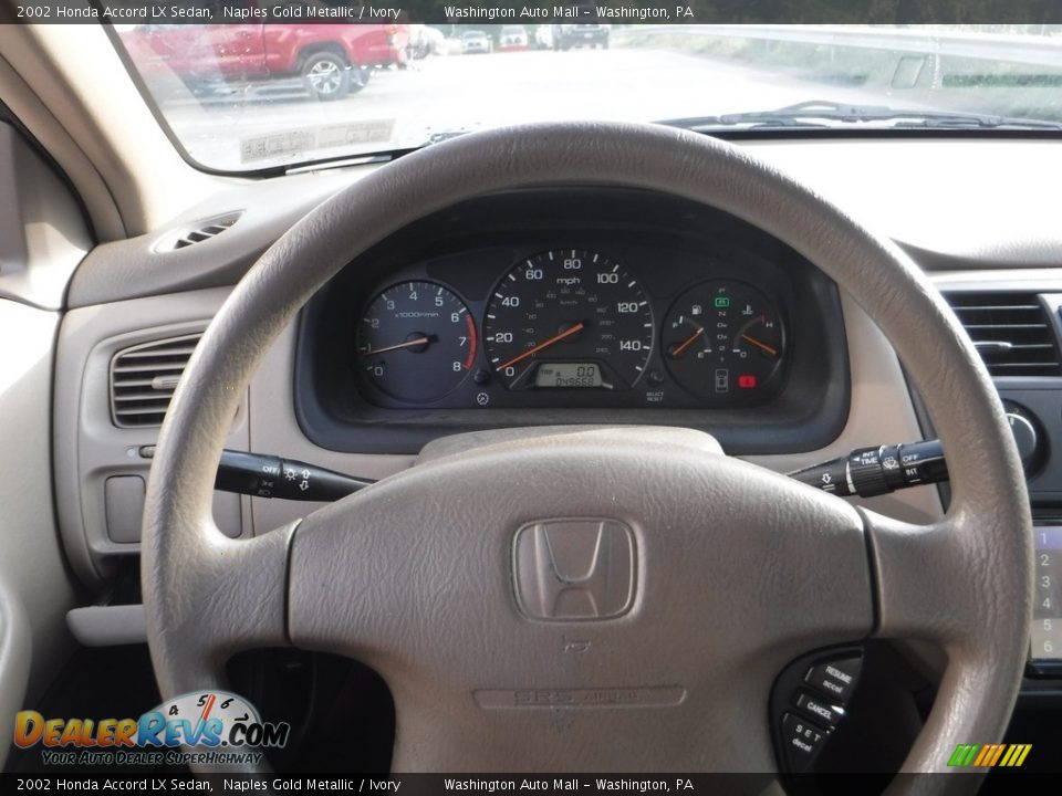 2002 Honda Accord LX Sedan Naples Gold Metallic / Ivory Photo #17