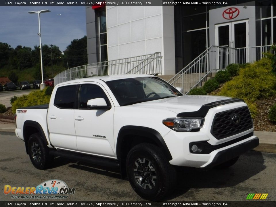 2020 Toyota Tacoma TRD Off Road Double Cab 4x4 Super White / TRD Cement/Black Photo #1