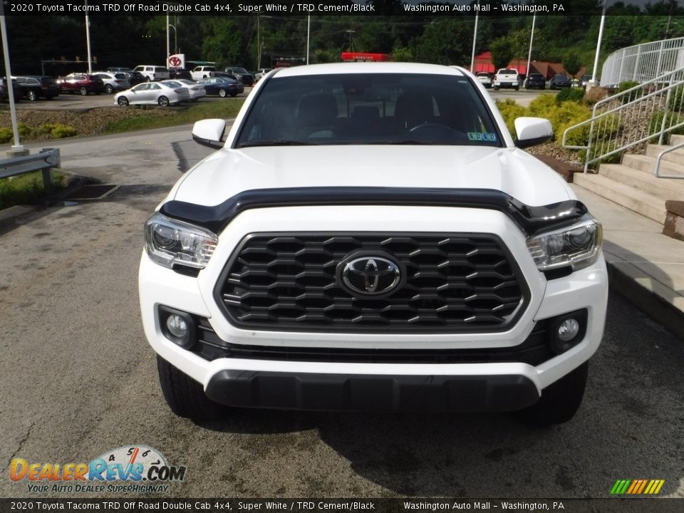 2020 Toyota Tacoma TRD Off Road Double Cab 4x4 Super White / TRD Cement/Black Photo #12