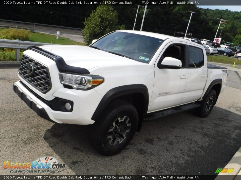 2020 Toyota Tacoma TRD Off Road Double Cab 4x4 Super White / TRD Cement/Black Photo #13