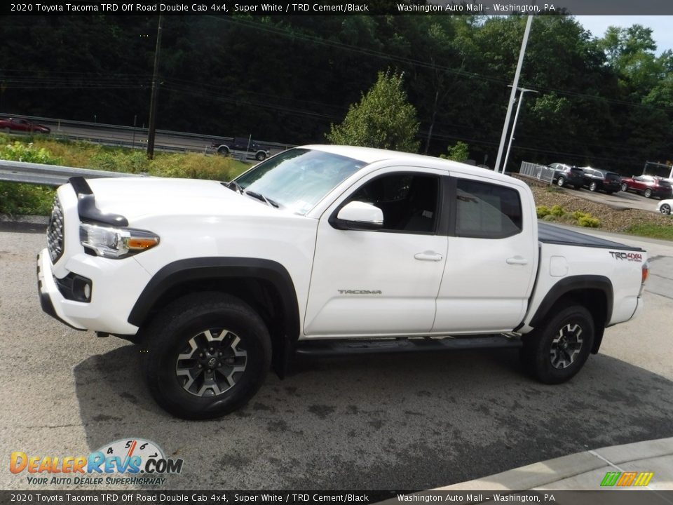 2020 Toyota Tacoma TRD Off Road Double Cab 4x4 Super White / TRD Cement/Black Photo #14