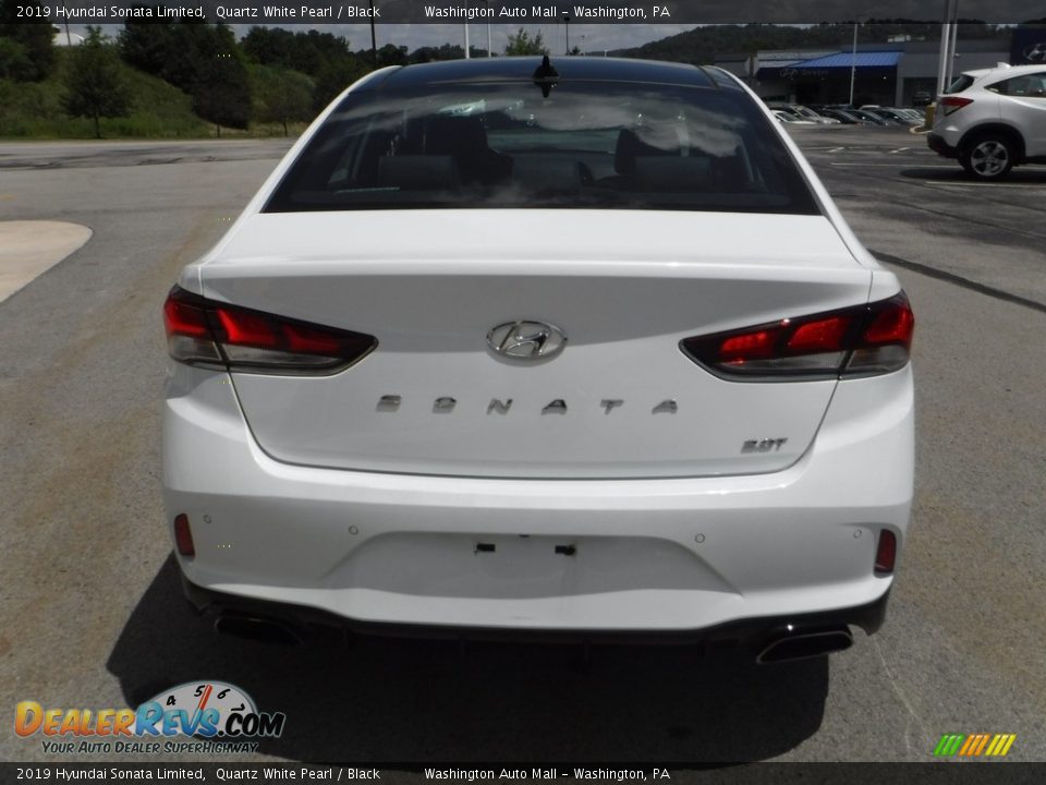 2019 Hyundai Sonata Limited Quartz White Pearl / Black Photo #9