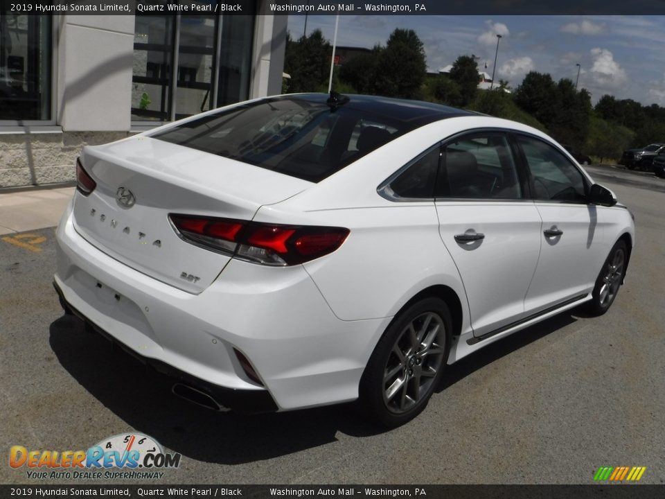 2019 Hyundai Sonata Limited Quartz White Pearl / Black Photo #10