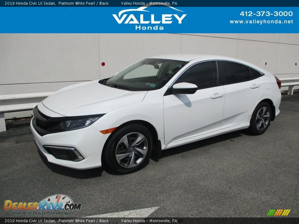 2019 Honda Civic LX Sedan Platinum White Pearl / Black Photo #1