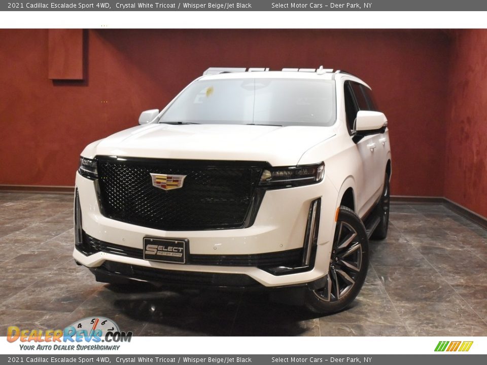 2021 Cadillac Escalade Sport 4WD Crystal White Tricoat / Whisper Beige/Jet Black Photo #1